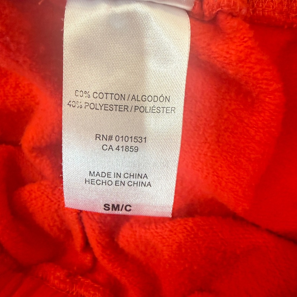 Hello Kitty Sanrio Sweatpants Womens Small Red Lace Trim Wide Leg Varsity - Picture 6 of 8